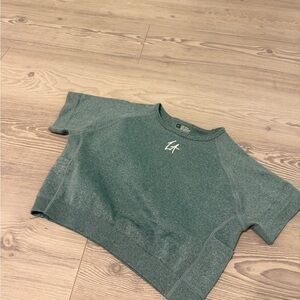 Green Crop Top with LA Logo